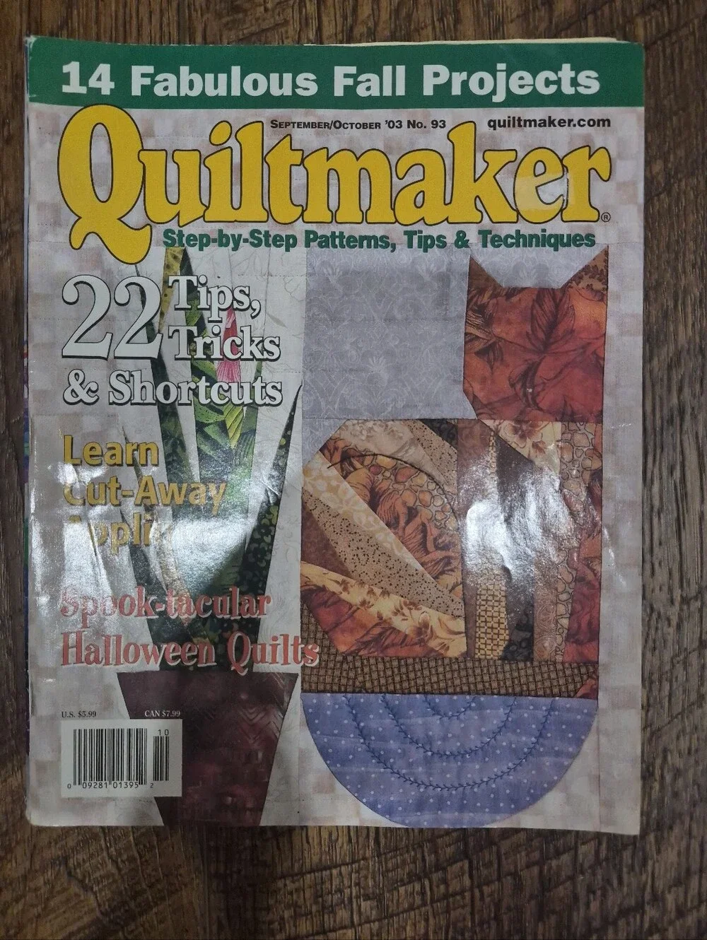 Lot of 9 Vintage Quilting Magazines Quilters World/Quiltmaker/Quilting W Pattern